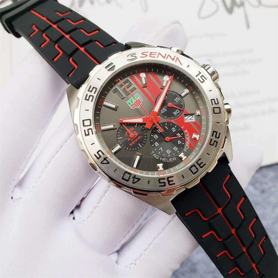 Men's Quartz Watch Chronograph 904L Stainless Steel 45mm-TAG194