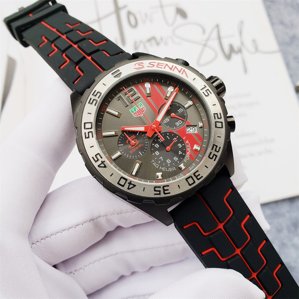 Men's Quartz Watch Chronograph 904L Stainless Steel 45mm-TAG194