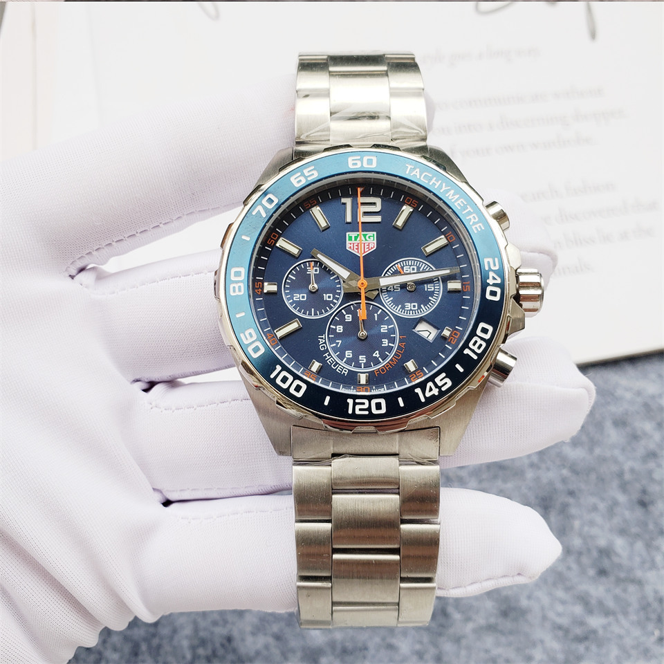 Men's Quartz Watch Chronograph 904L Stainless Steel 45mm-TAG199