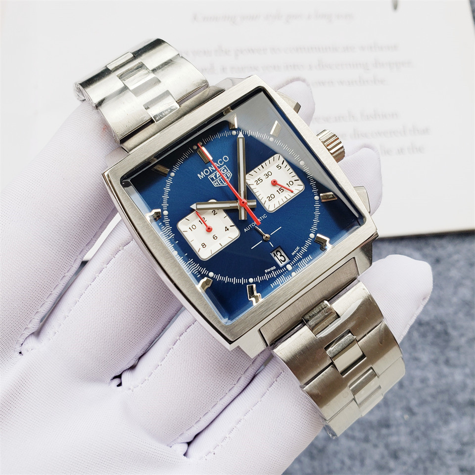 Men's Quartz Watch Chronograph 904L Stainless Steel 40mm-TAG192