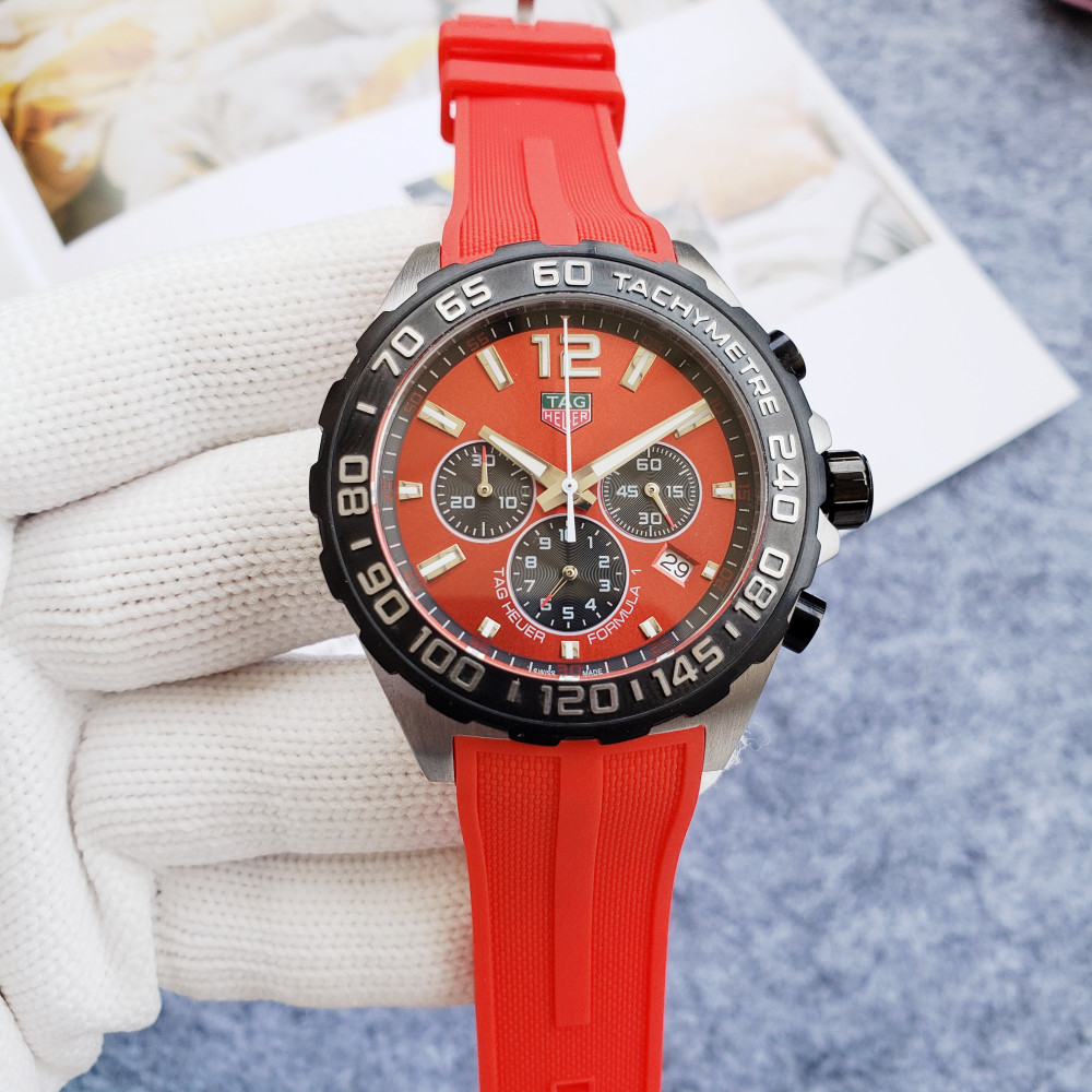 Men's Quartz Watch Chronograph 904L Stainless Steel 45mm-TAG237