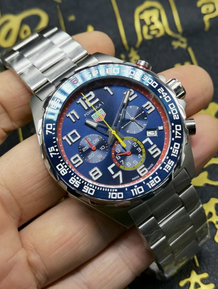 Men's Quartz Watch Chronograph 904L Stainless Steel 45mm-TAG226