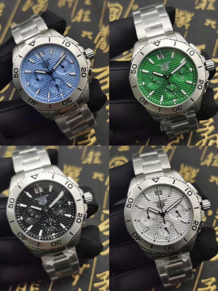 Men's Quartz Watch Chronograph 904L Stainless Steel 44mm-TAG253