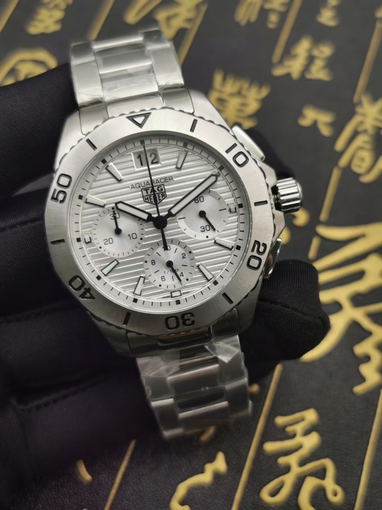 Men's Quartz Watch Chronograph 904L Stainless Steel 44mm-TAG253