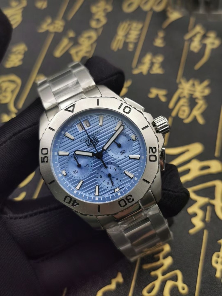 Men's Quartz Watch Chronograph 904L Stainless Steel 44mm-TAG253