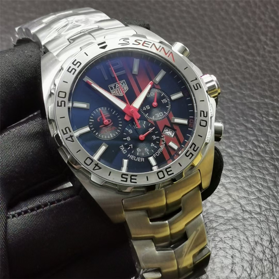 Men's Quartz Watch Chronograph 904L Stainless Steel 45mm-TAG169