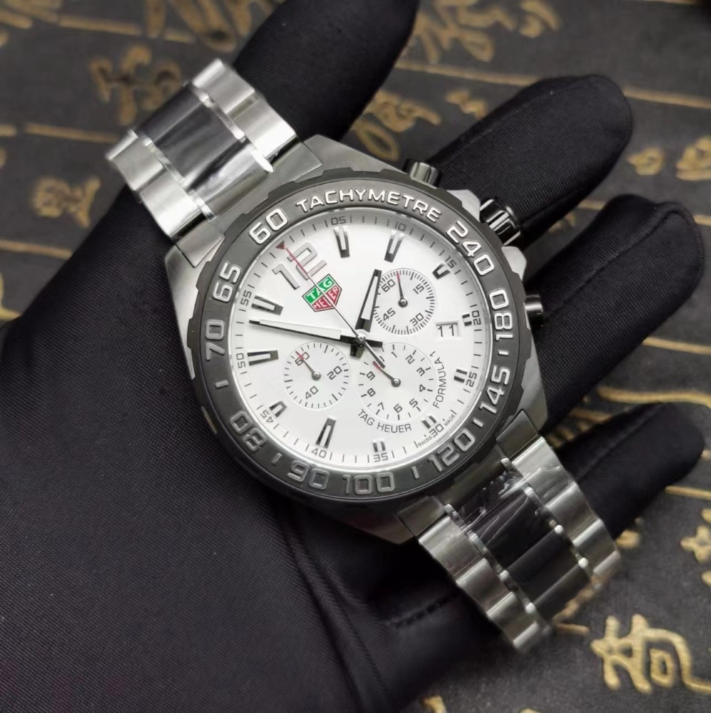 Men's Quartz Watch Chronograph 904L Stainless Steel 45mm-TAG234
