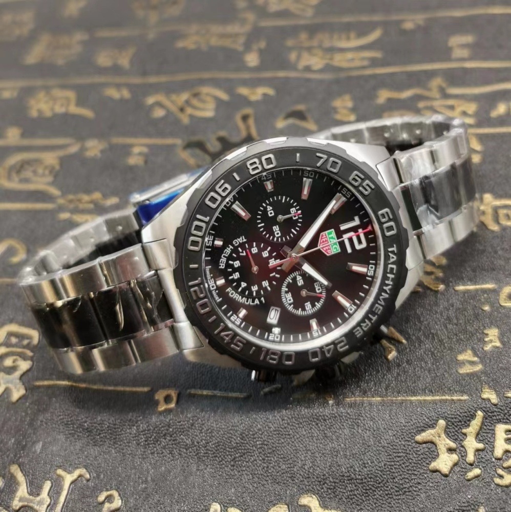 Men's Quartz Watch Chronograph 904L Stainless Steel 45mm-TAG234