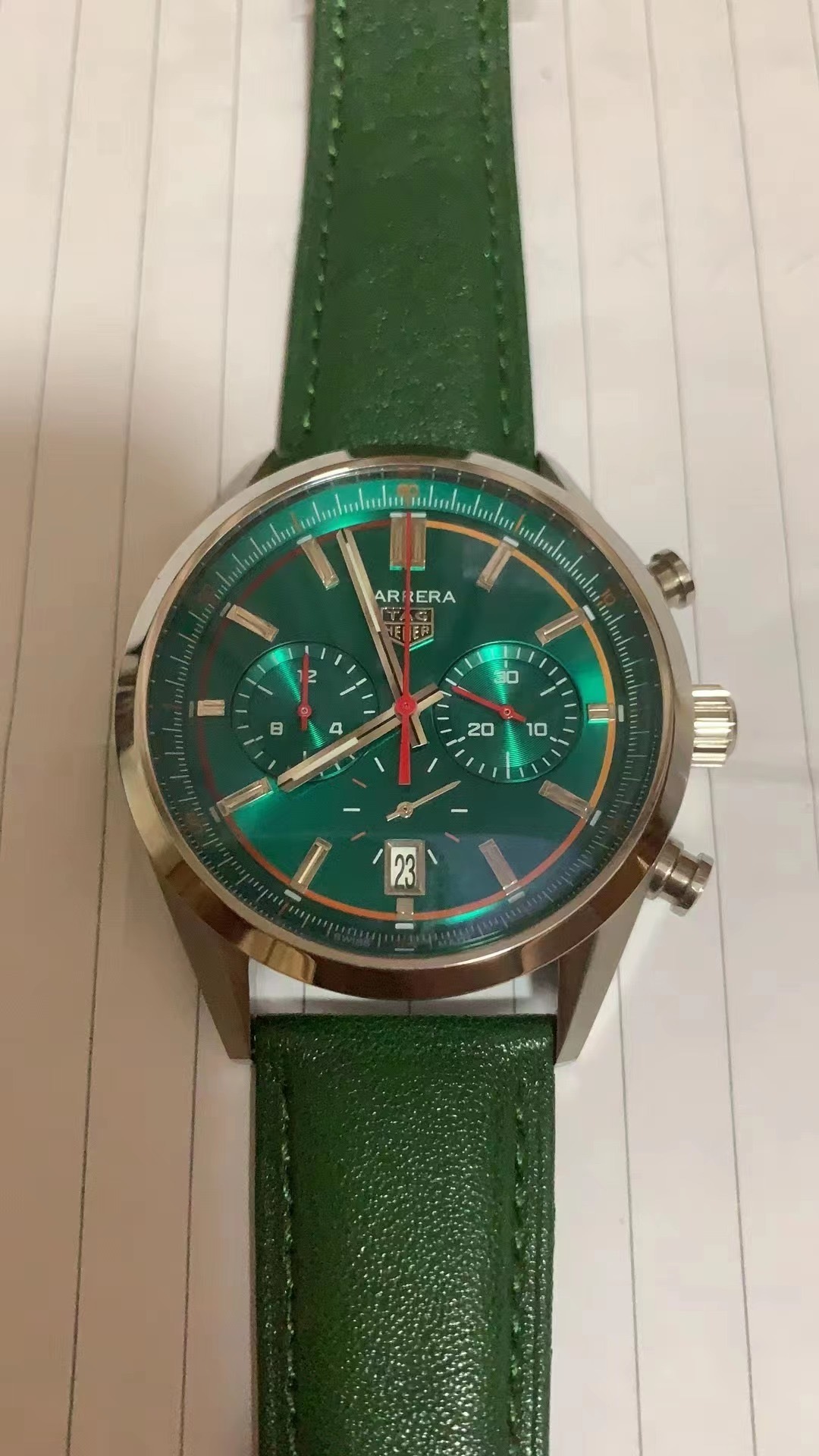 Men's Quartz Watch Chronograph 904L Stainless Steel 42mm-TAG256