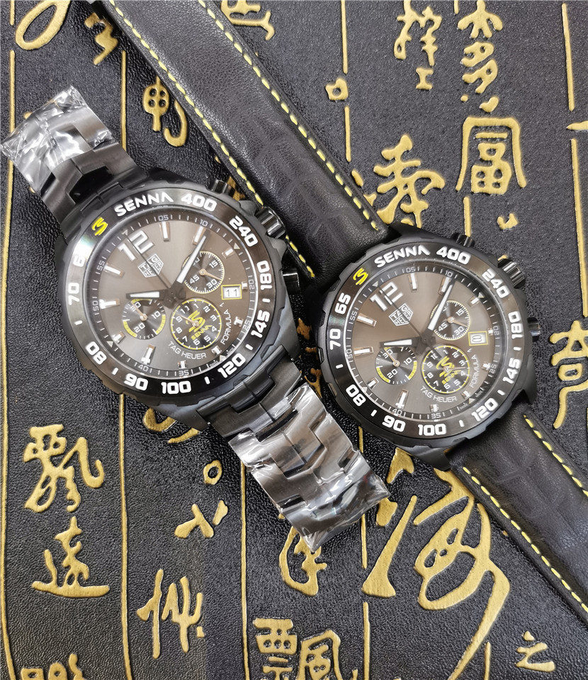 Men's Quartz Watch Chronograph 904L Stainless Steel 45mm-TAG229