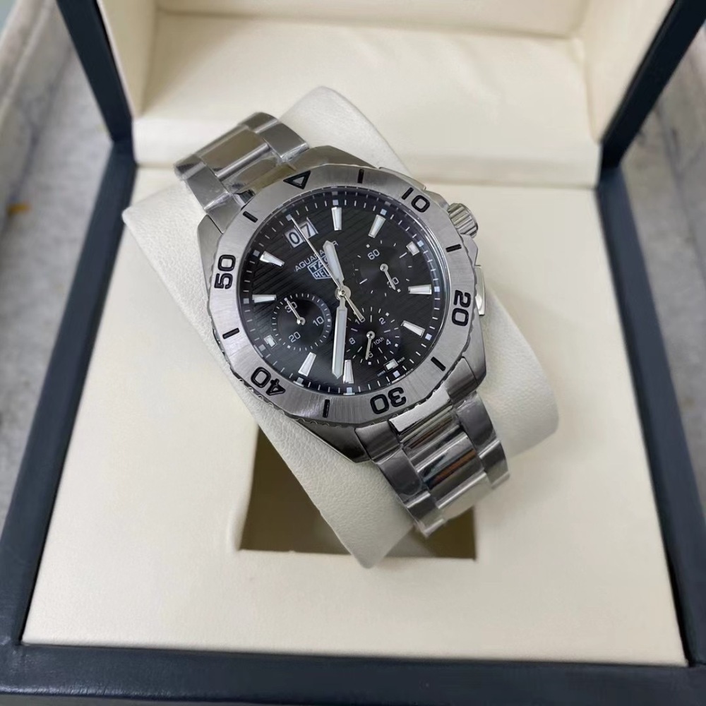 Men's Quartz Watch Chronograph 904L Stainless Steel 44mm-TAG285