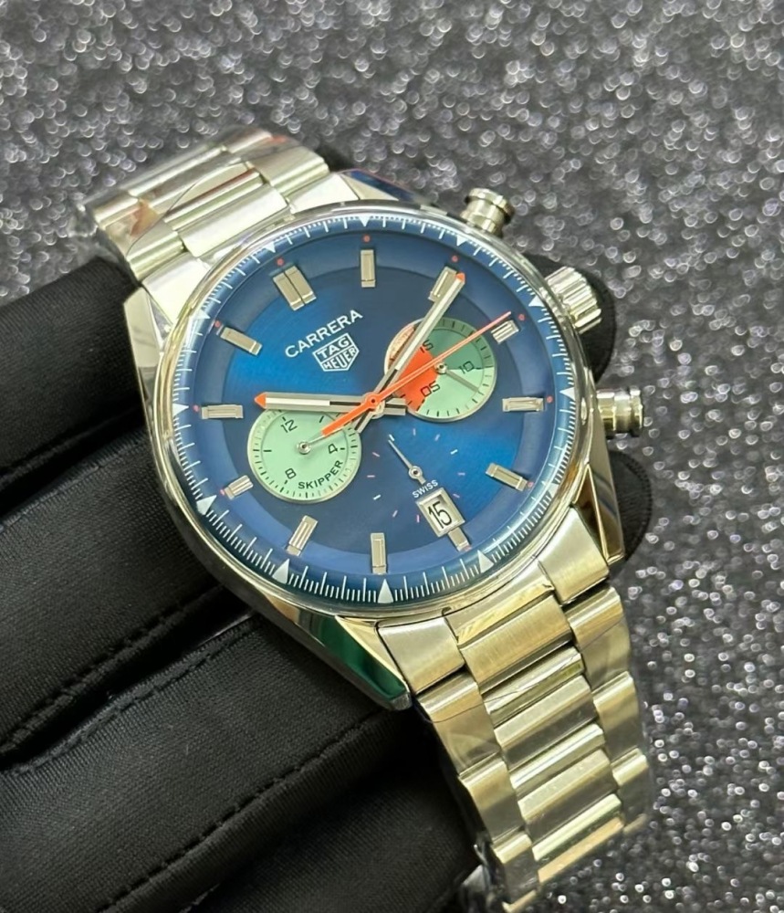 Men's Quartz Watch Chronograph 904L Stainless Steel 42mm-TAG277