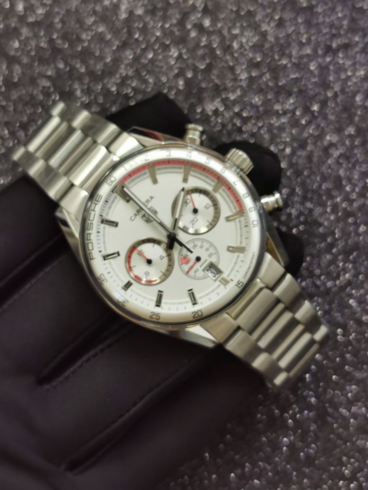 Men's Quartz Watch Chronograph 904L Stainless Steel 42mm-TAG277