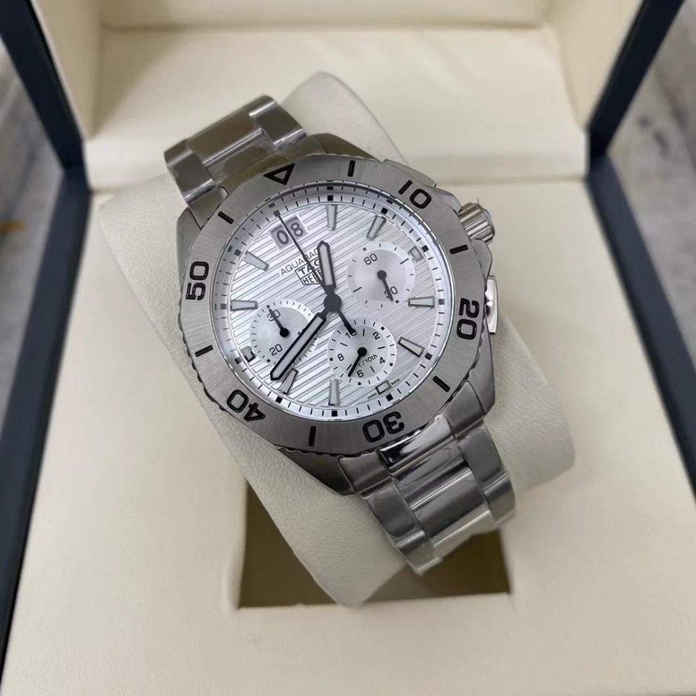 Men's Quartz Watch Chronograph 904L Stainless Steel 44mm-TAG285