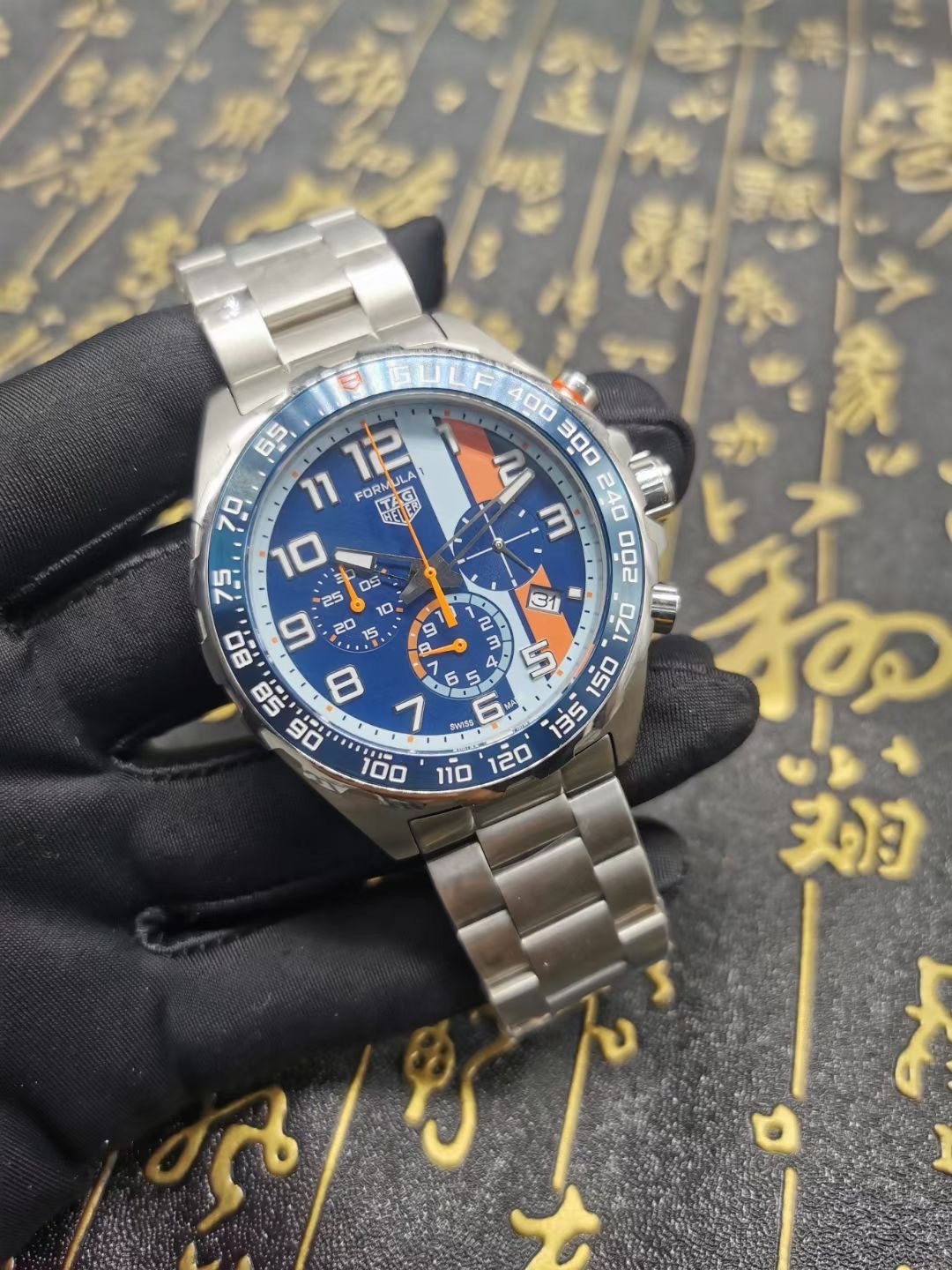 Men's Quartz Watch Chronograph 904L Stainless Steel 44mm-TAG246