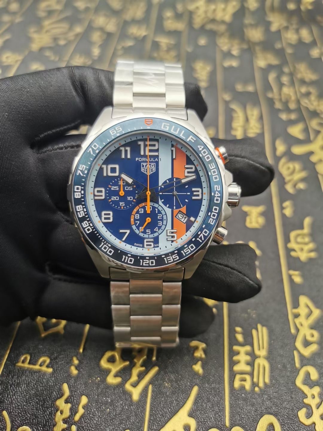 Men's Quartz Watch Chronograph 904L Stainless Steel 44mm-TAG246