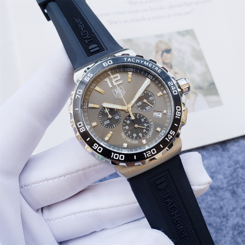 Men's Quartz Watch Chronograph 904L Stainless Steel 43mm-TAG222