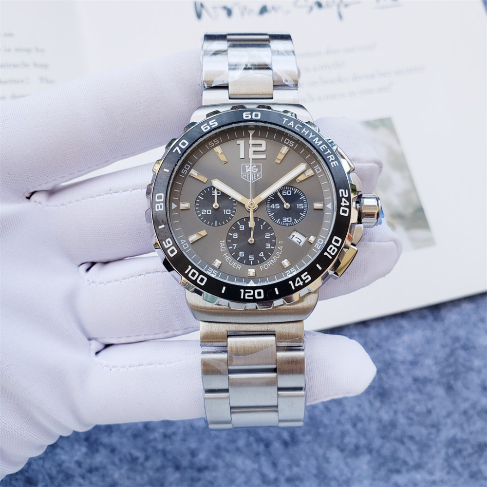 Men's Quartz Watch Chronograph 904L Stainless Steel 43mm-TAG223
