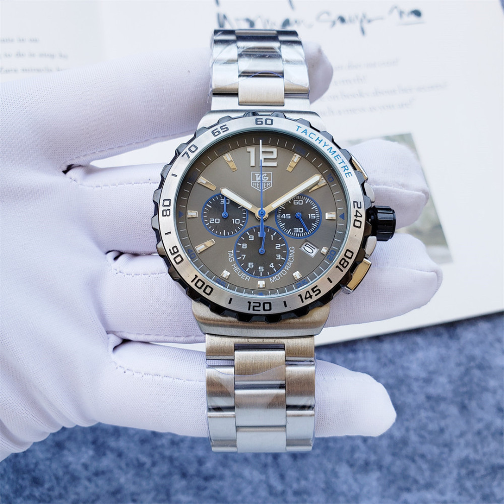 Men's Quartz Watch Chronograph 904L Stainless Steel 43mm-TAG223