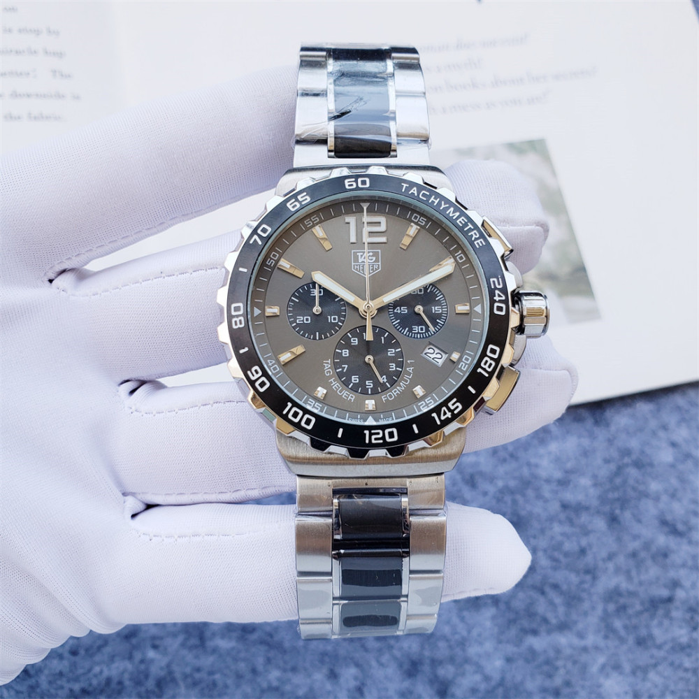 Men's Quartz Watch Chronograph 904L Stainless Steel 43mm-TAG223