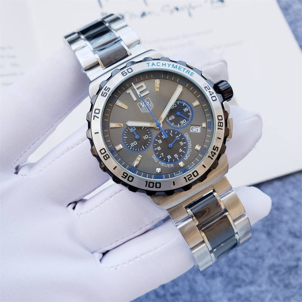 Men's Quartz Watch Chronograph 904L Stainless Steel 43mm-TAG223