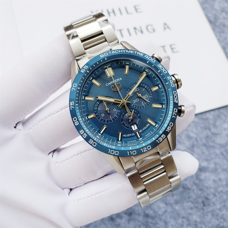Men's Quartz Watch Chronograph 904L Stainless Steel 45mm-TAG207