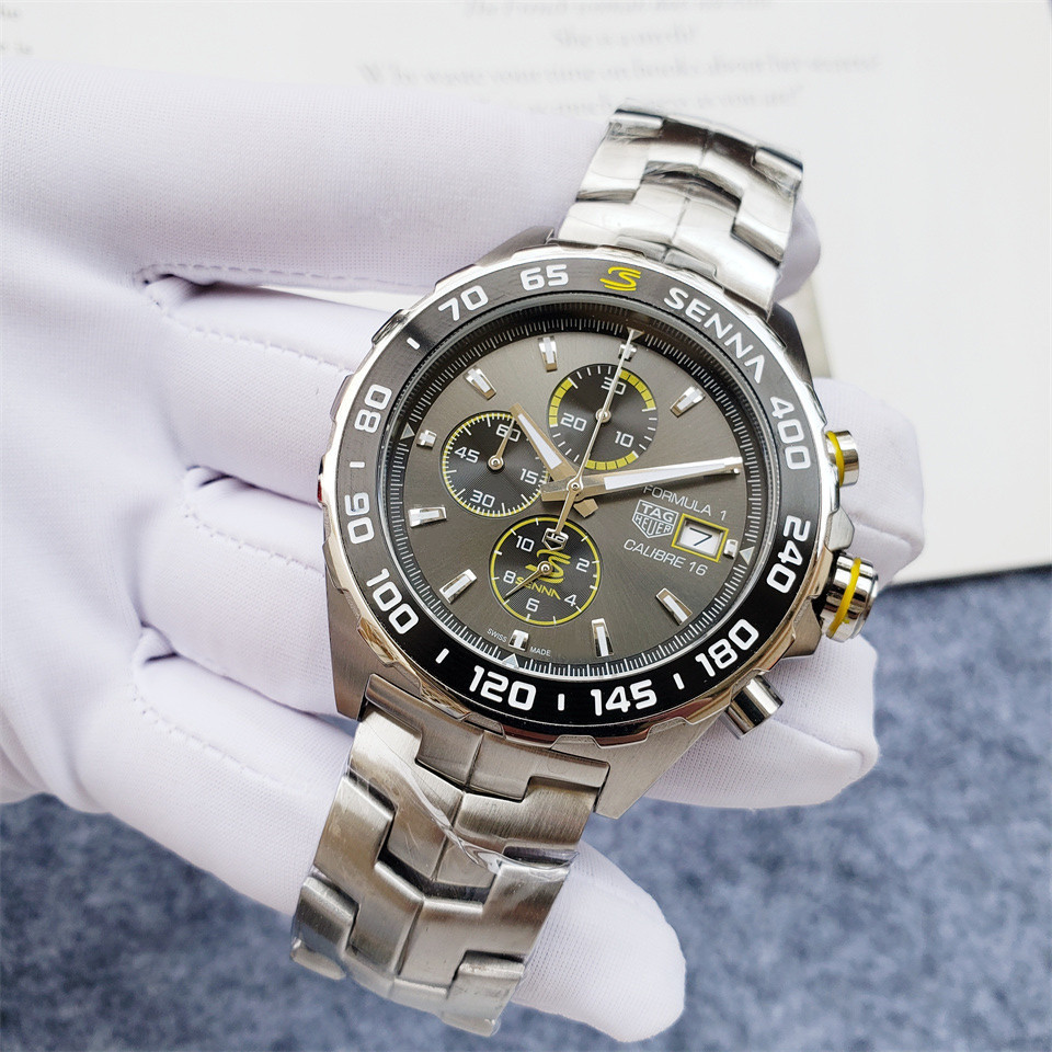 Men's Quartz Watch Chronograph 904L Stainless Steel 45mm-TAG210