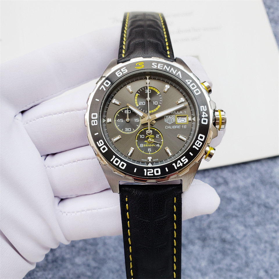 Men's Quartz Watch Chronograph 904L Stainless Steel 45mm-TAG210