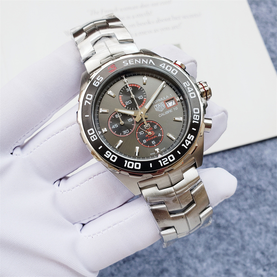 Men's Quartz Watch Chronograph 904L Stainless Steel 45mm-TAG209