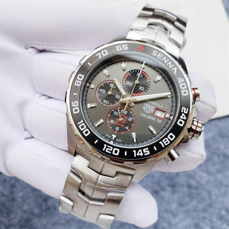 Men's Quartz Watch Chronograph 904L Stainless Steel 45mm-TAG209