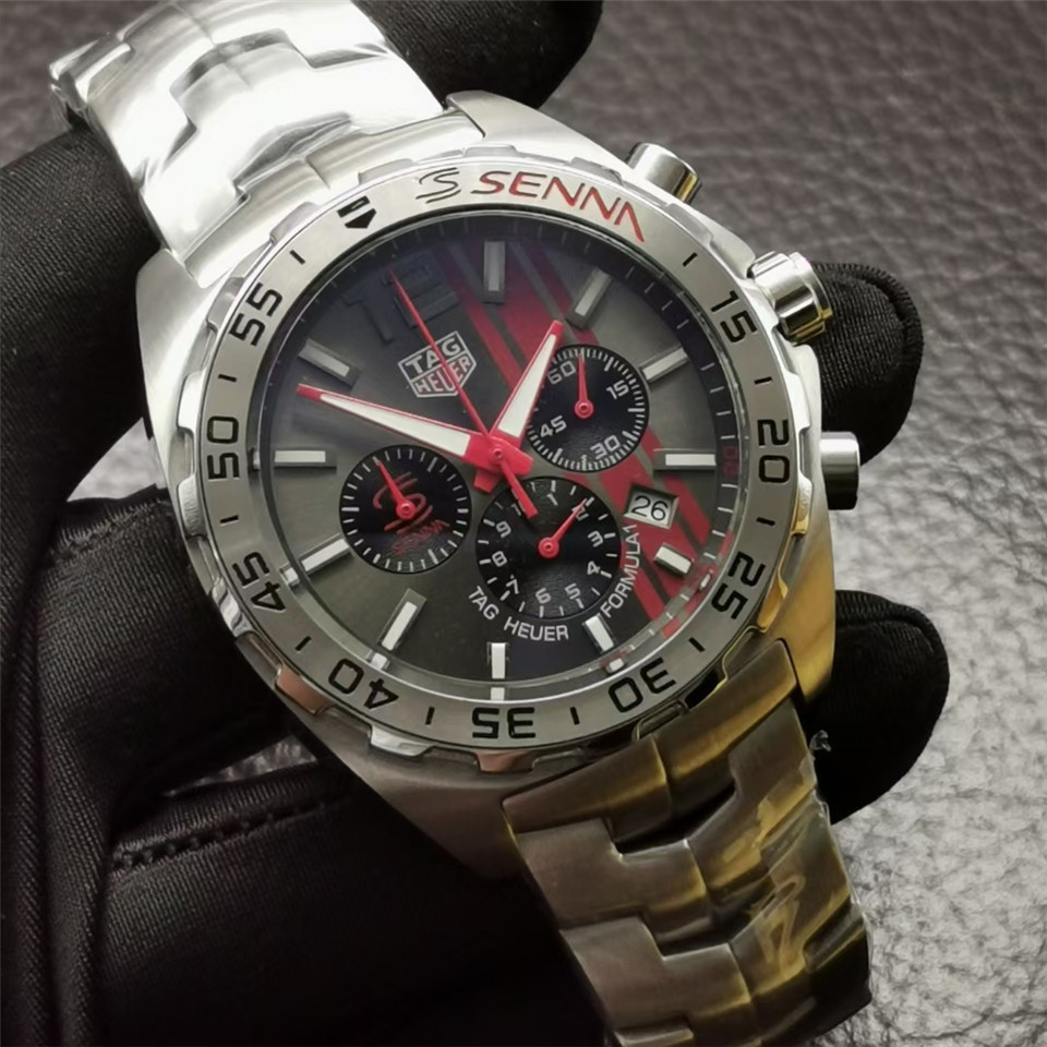 Men's Quartz Watch Chronograph 904L Stainless Steel 45mm-TAG169