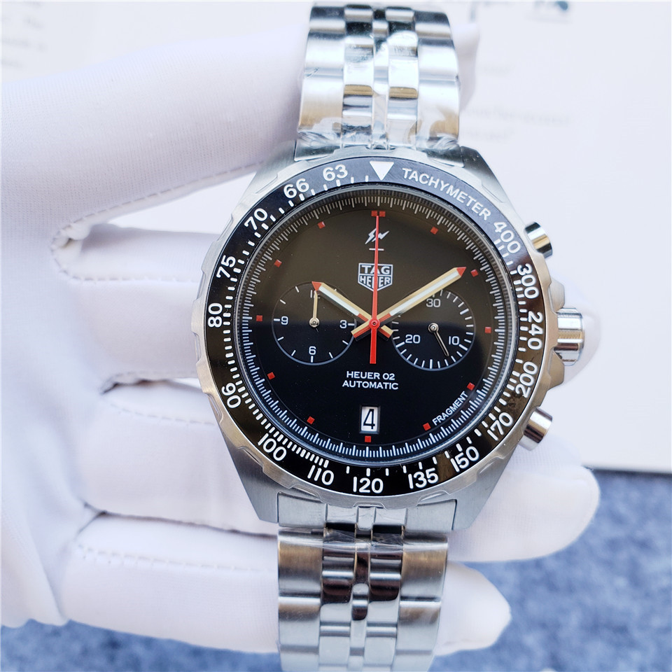 Men's Quartz Watch Chronograph 904L Stainless Steel 45mm-TAG167