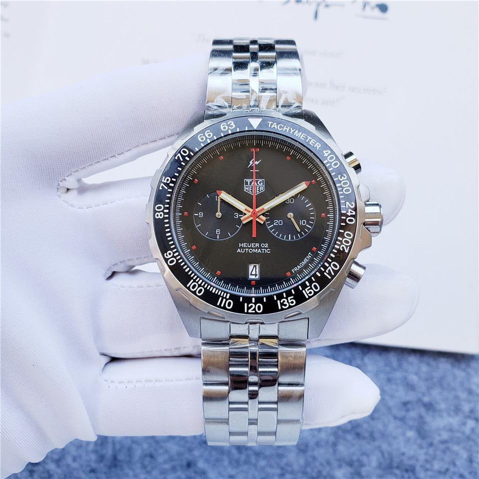 Men's Quartz Watch Chronograph 904L Stainless Steel 45mm-TAG167
