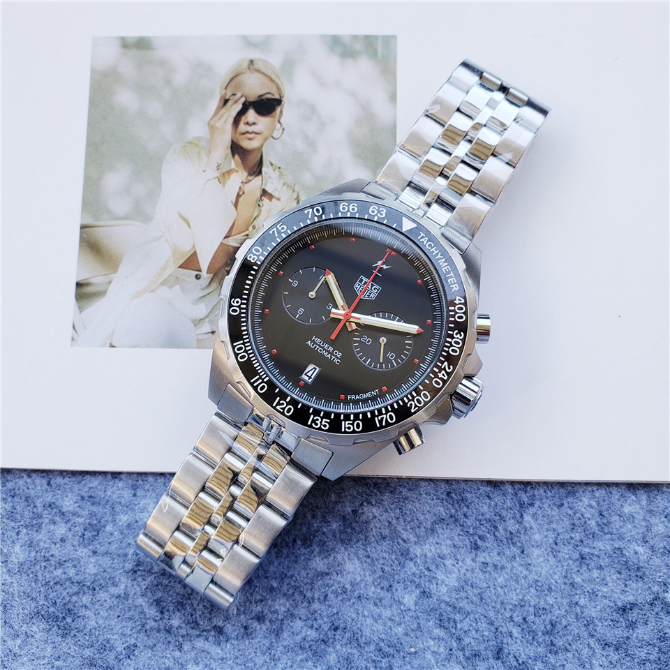 Men's Quartz Watch Chronograph 904L Stainless Steel 45mm-TAG167