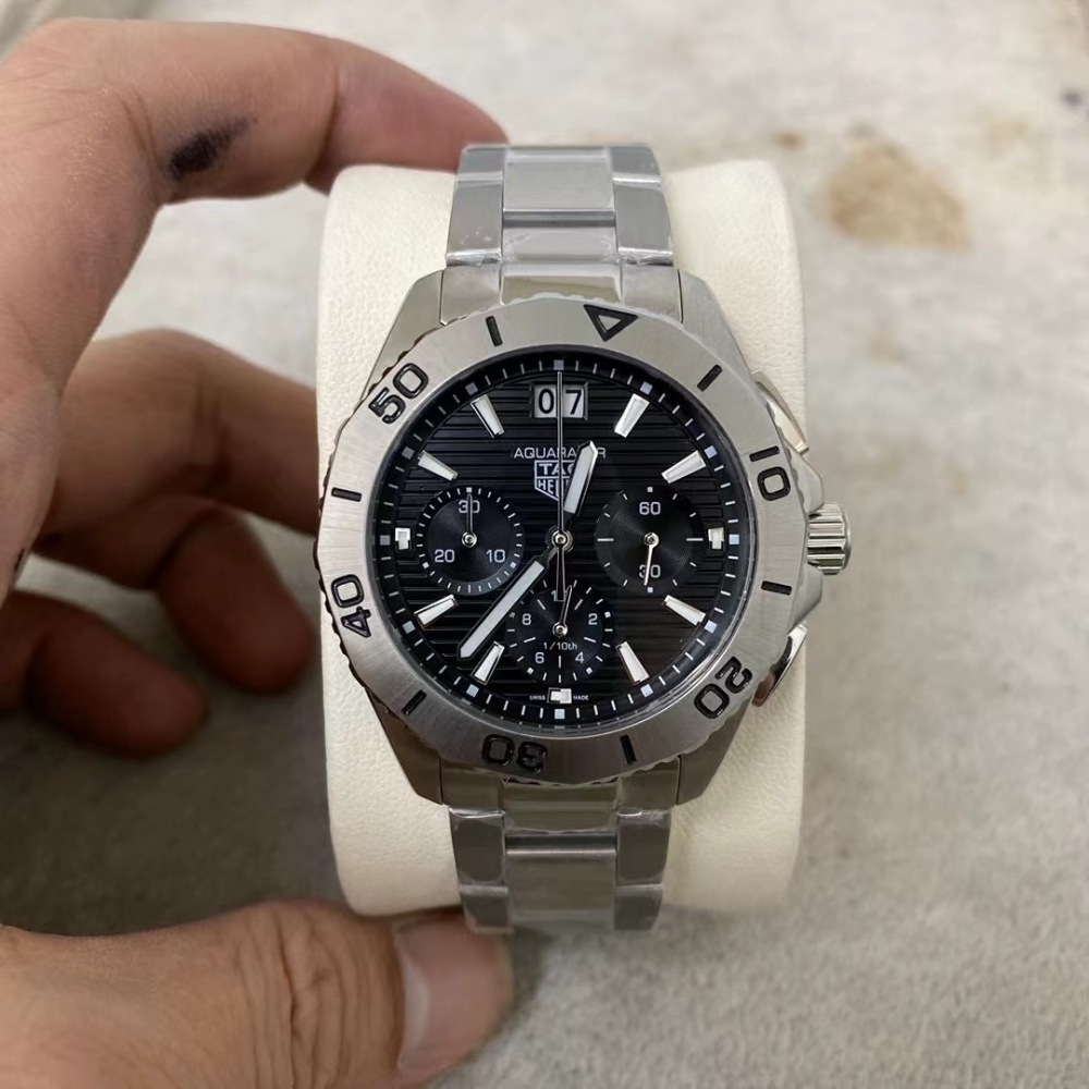 Men's Quartz Watch Chronograph 904L Stainless Steel 44mm-TAG285