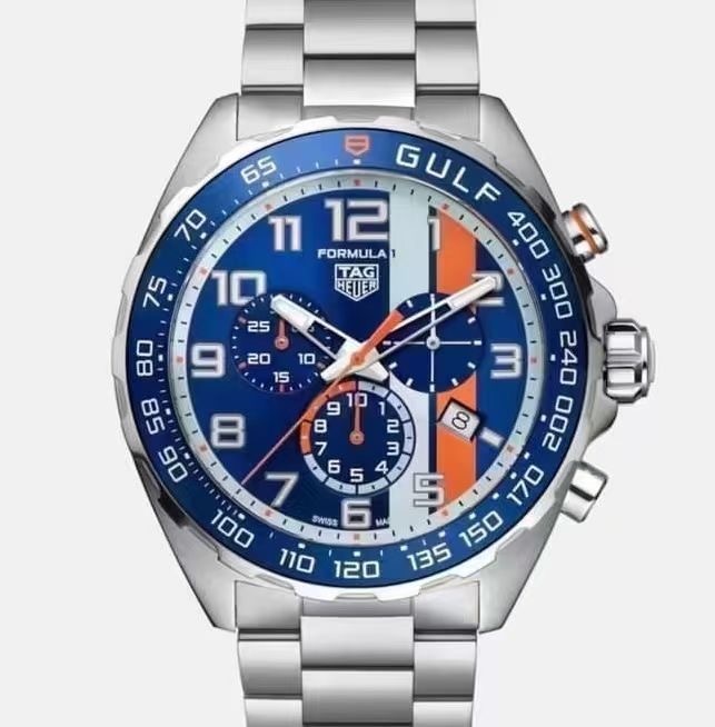 Men's Quartz Watch Chronograph 904L Stainless Steel 44mm-TAG246
