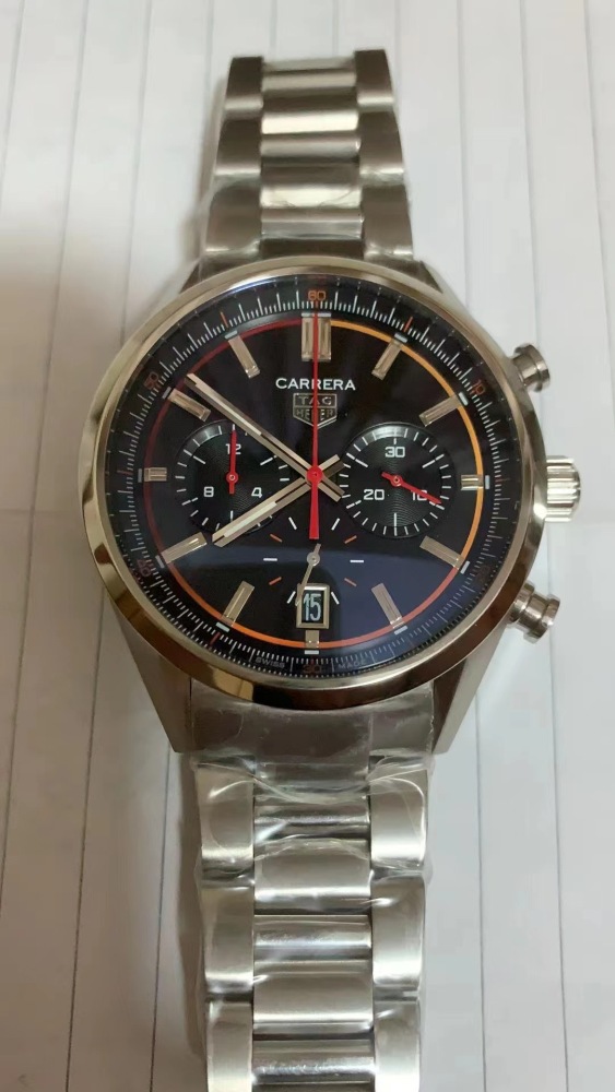 Men's Quartz Watch Chronograph 904L Stainless Steel 42mm-TAG256