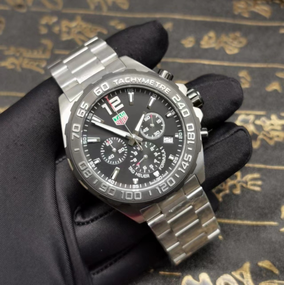 Men's Quartz Watch Chronograph 904L Stainless Steel 45mm-TAG234