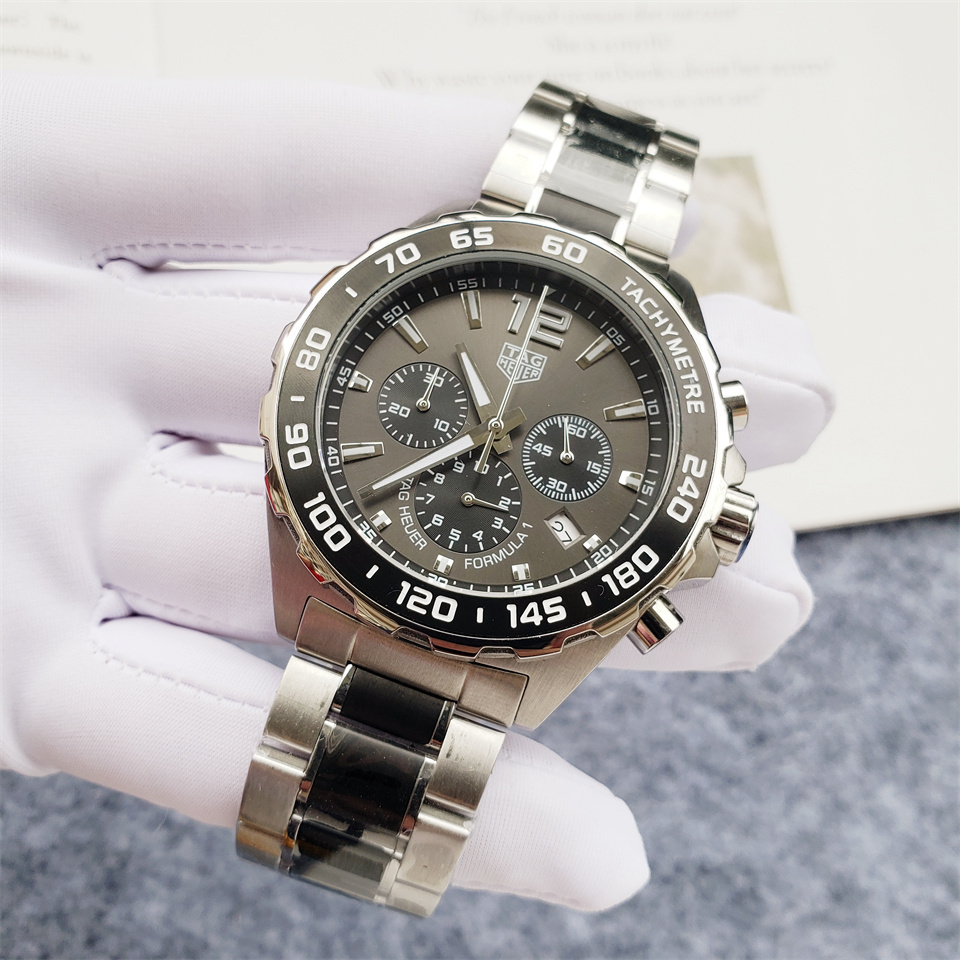 Men's Quartz Watch Chronograph 904L Stainless Steel 45mm-TAG201