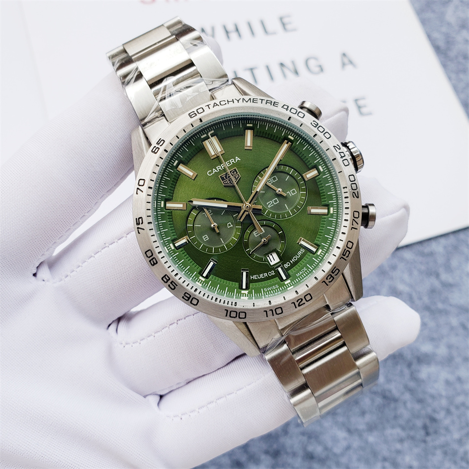 Men's Quartz Watch Chronograph 904L Stainless Steel 45mm-TAG207
