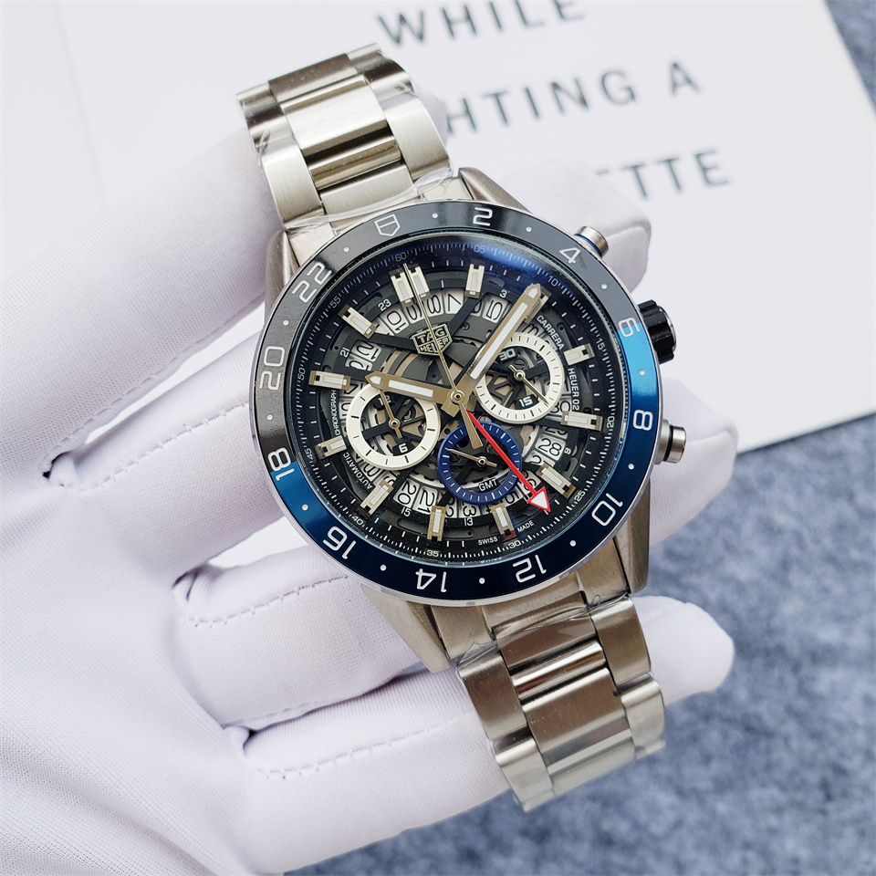 Men's Quartz Watch Chronograph 904L Stainless Steel 45mm-TAG208
