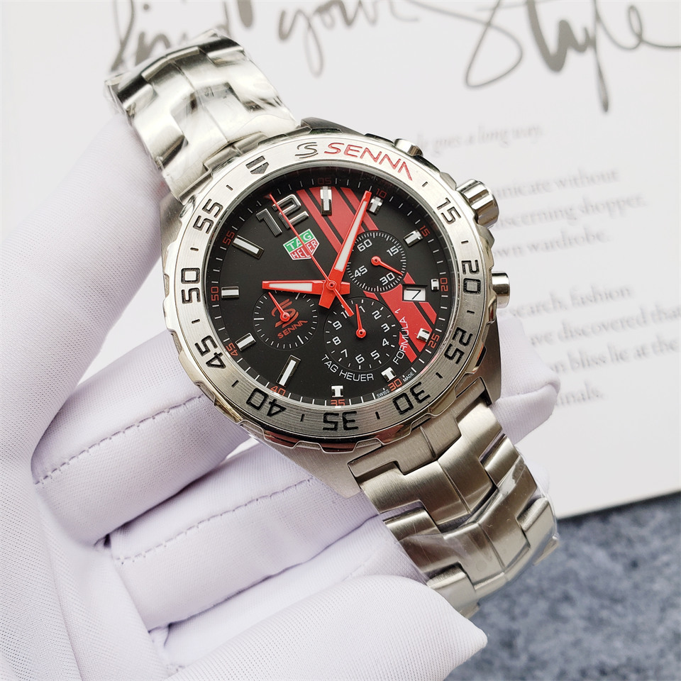 Men's Quartz Watch Chronograph 904L Stainless Steel 45mm-TAG195