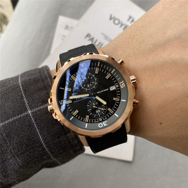 Men's Quartz Watch Chronograph 904L Stainless Steel42mm-IC37