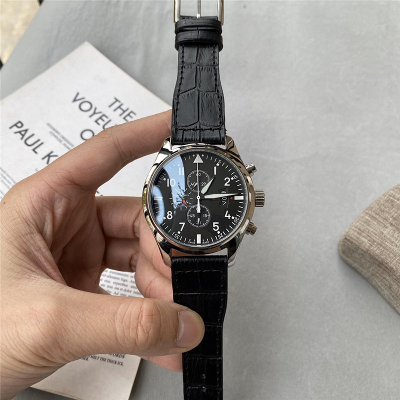 Men's Quartz Watch Chronograph 904L Stainless Steel 43mm-IC13