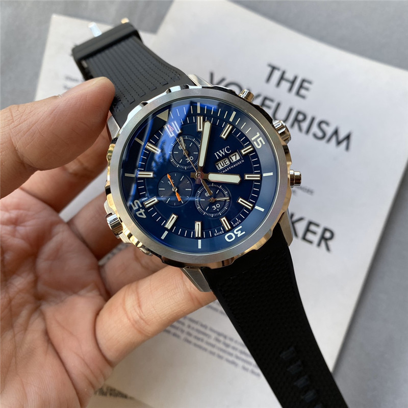 Men's Quartz Watch Chronograph 904L Stainless Steel 43mm-IC22