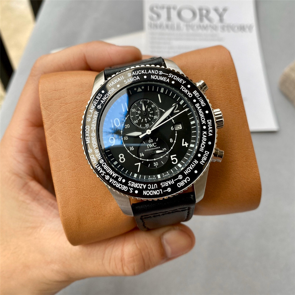 Men's Quartz Watch Chronograph 904L Stainless Steel43mm-IC36