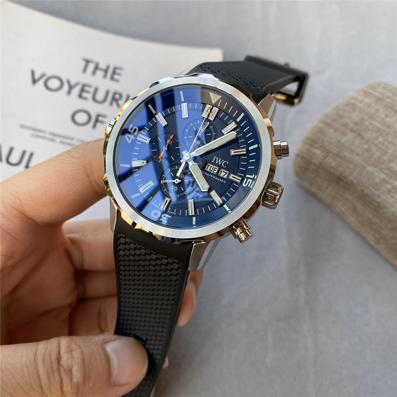 Men's Quartz Watch Chronograph 904L Stainless Steel 43mm-IC22