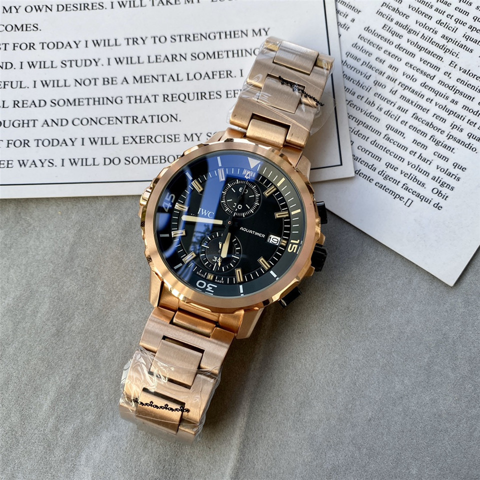Men's Quartz Watch Chronograph 904L Stainless Steel42mm-IC29