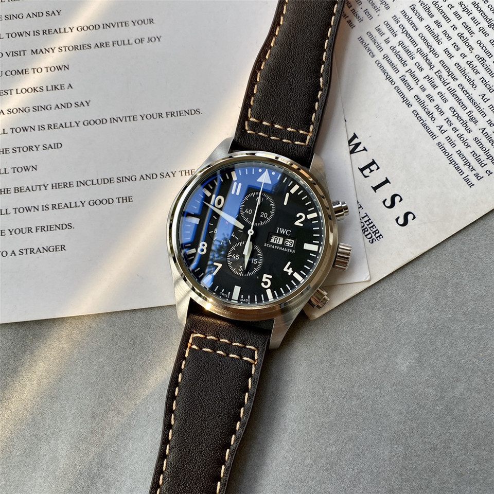 Men's Quartz Watch Chronograph 904L Stainless Steel43mm-IC30