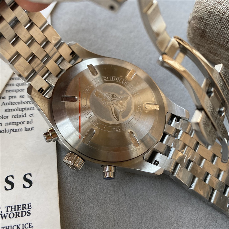 Men's Quartz Watch Chronograph 904L Stainless Steel 43mm-IC5